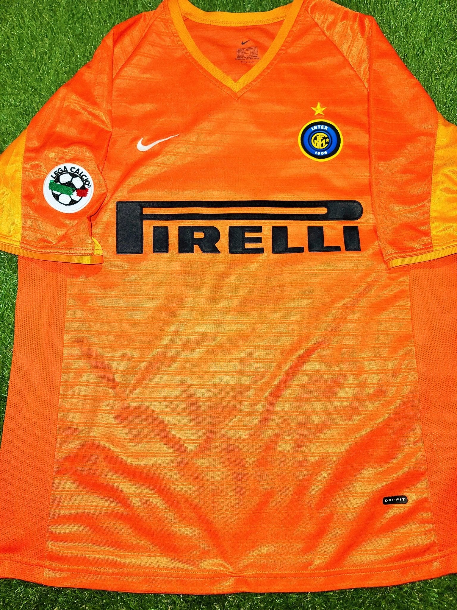 Ronaldo Inter Milan 2001 2002 Orange Jersey Shirt Maglia M foreversoccerjerseys