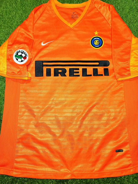 Ronaldo Inter Milan 2001 2002 Orange Jersey Shirt Maglia M foreversoccerjerseys