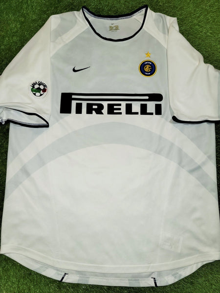 Ronaldo Inter Milan Nike 2001 2002 Away White Jersey Shirt Maglia L foreversoccerjerseys