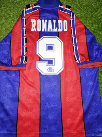 Ronaldo Kappa Barcelona 1996 1997 Home Jersey Shirt Camiseta L kappa