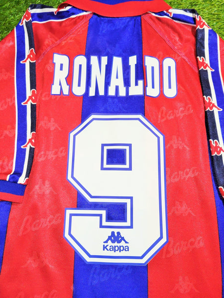 Ronaldo Kappa Barcelona 1996 1997 Home Jersey Shirt Camiseta M foreversoccerjerseys