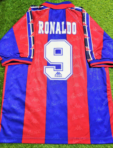 Ronaldo Kappa Barcelona 1996 1997 Home Jersey Shirt Camiseta M foreversoccerjerseys