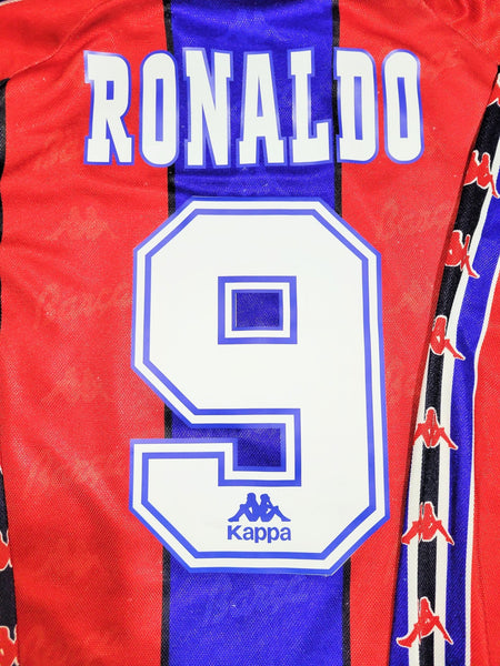 Ronaldo Kappa Barcelona Long Sleeve 1996 1997 Soccer Jersey Shirt L kappa