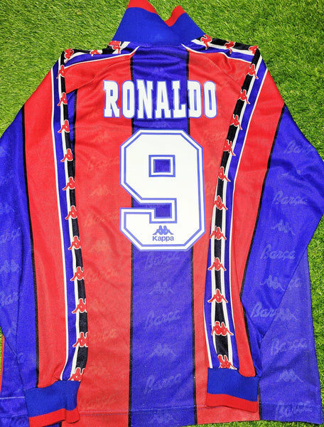 Ronaldo Kappa Barcelona Long Sleeve 1996 1997 Soccer Jersey Shirt L kappa