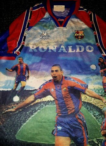Ronaldo Kappa Barcelona Special Edition 1996 1997 Jersey XL - foreversoccerjerseys
