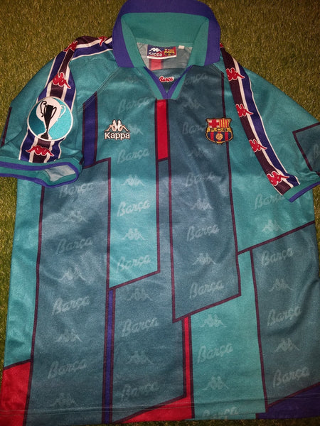 Ronaldo Kappa Barcelona UEFA CUP FINAL 1996 1997 Jersey Shirt Camiseta M foreversoccerjerseys