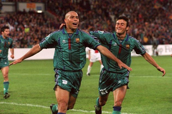 Ronaldo Kappa Barcelona UEFA CUP FINAL 1996 1997 Jersey Shirt Camiseta M foreversoccerjerseys