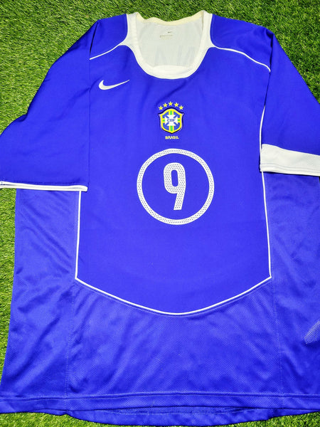 Ronaldo Nike Brazil 2004 Away Soccer Jersey Shirt L Nike