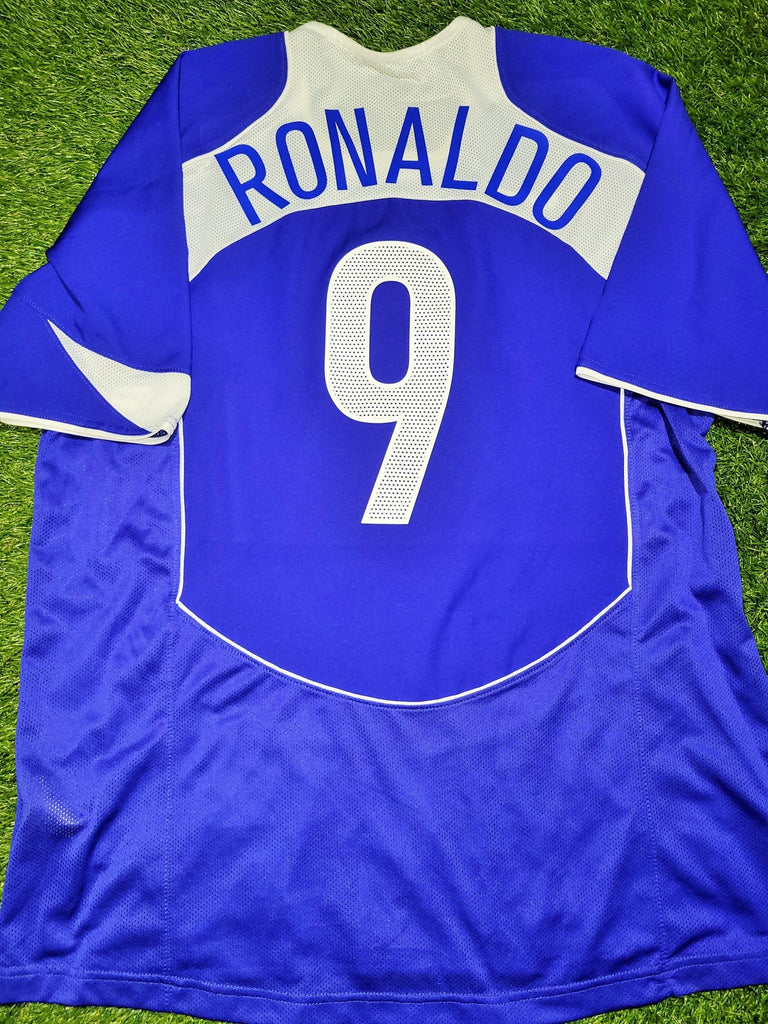 Ronaldo Nike Brazil 2004 Away Soccer Jersey Shirt L