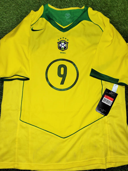 Ronaldo Nike Brazil 2004 Home Soccer Jersey Shirt BNWT L SKU# 116603 Nike
