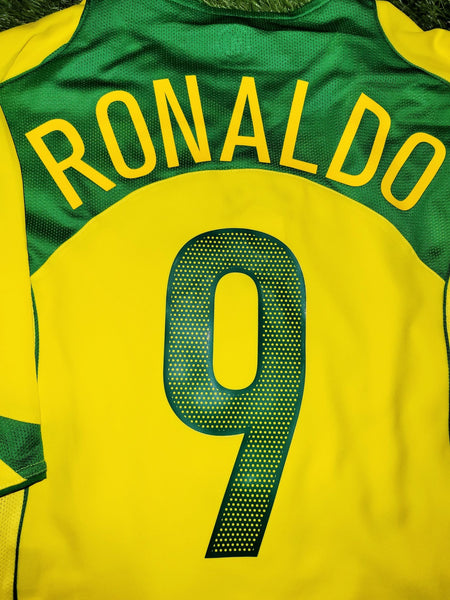 Ronaldo Nike Brazil 2004 Home Soccer Jersey Shirt BNWT L SKU# 116603 Nike