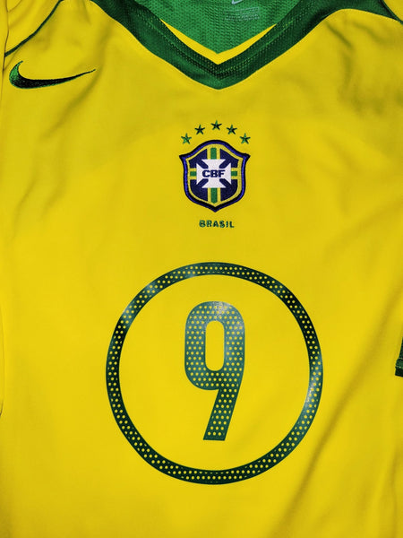 Ronaldo Nike Brazil 2004 Home Soccer Jersey Shirt BNWT L SKU# 116603 Nike