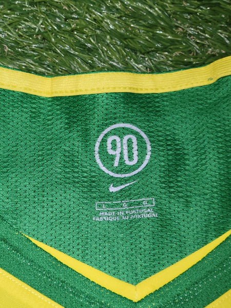 Ronaldo Nike Brazil 2004 Home Soccer Jersey Shirt L SKU# F5AOG 116603 Nike