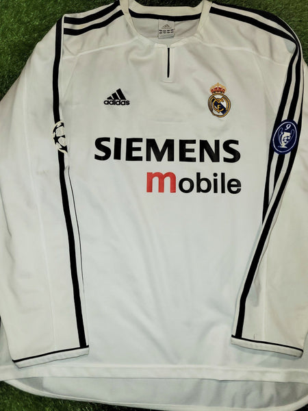 Ronaldo Real Madrid 2003 2004 UEFA Long Sleeve Jersey Shirt Camiseta L SKU# 913869 ASR001 foreversoccerjerseys