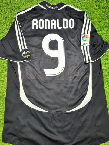 Ronaldo Real Madrid 2006 2007 Away Soccer Jersey Shirt L SKU# 060819 APU002 Adidas