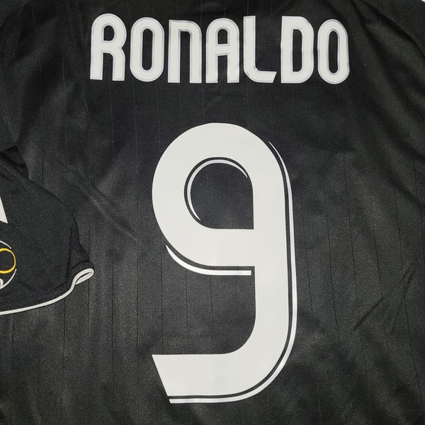 Ronaldo Real Madrid 2006 2007 Black Away Jersey Camiseta Maglia Shirt XL SKU# 060819 APU002 foreversoccerjerseys