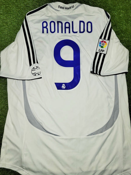 Ronaldo Real Madrid 2006 2007 Home Soccer Jersey Shirt L SKU# 060879 APU002 Adidas