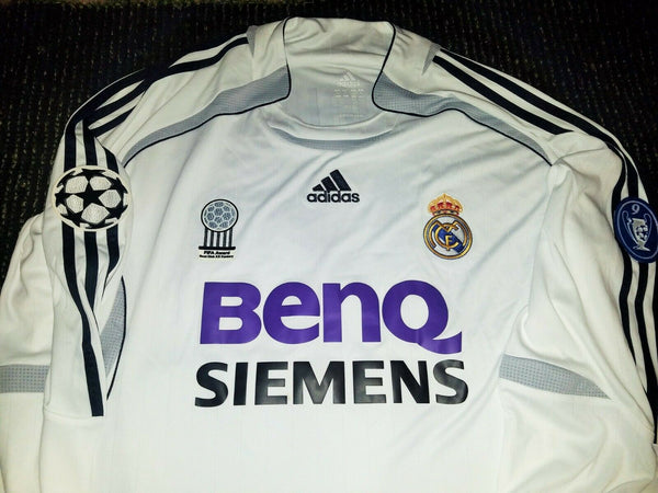 Ronaldo Real Madrid 2006 2007 UEFA Long Sleeve Jersey Camiseta Shirt BNWT XL - foreversoccerjerseys