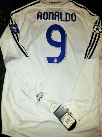 Ronaldo Real Madrid 2006 2007 UEFA Long Sleeve Jersey Camiseta Shirt BNWT XL - foreversoccerjerseys