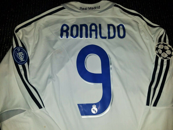 Ronaldo Real Madrid 2006 2007 UEFA Long Sleeve Jersey Camiseta Shirt BNWT XL - foreversoccerjerseys