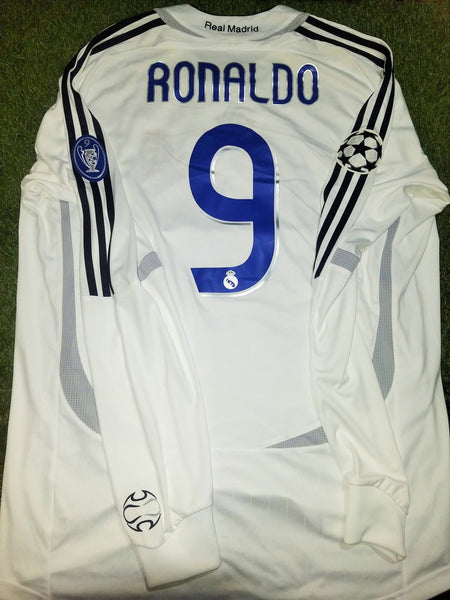 Ronaldo Real Madrid 2006 2007 UEFA Long Sleeve Jersey Camiseta Shirt XL SKU# 060866 APU002 foreversoccerjerseys