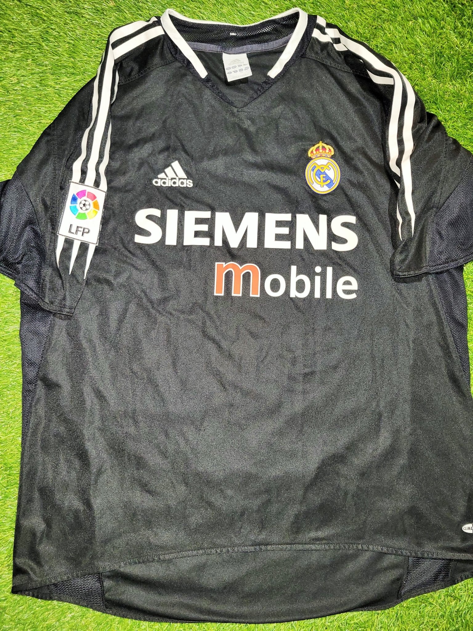 Ronaldo Real Madrid Black Away 2004 2005 Soccer Jersey Shirt L SKU# 367826 Adidas