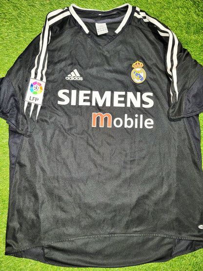 Ronaldo Real Madrid Black Away 2004 2005 Soccer Jersey Shirt L SKU# 367826 Adidas