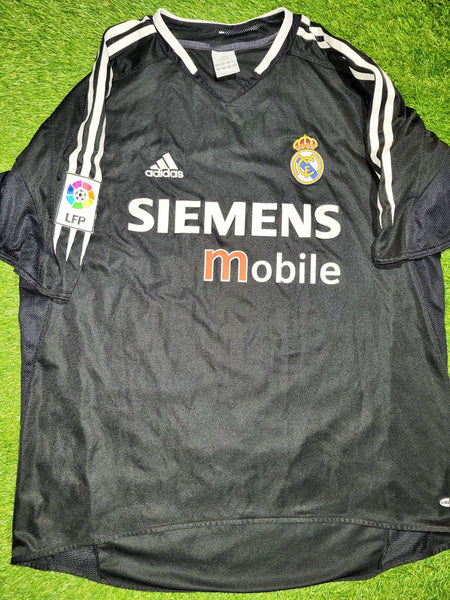Ronaldo Real Madrid Black Away 2004 2005 Soccer Jersey Shirt L SKU# 367826 Adidas