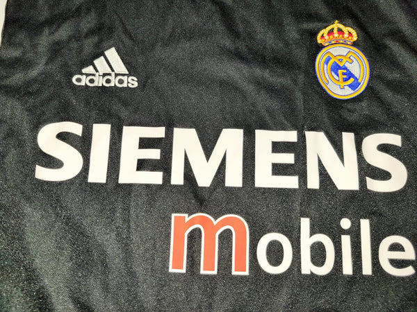 Ronaldo Real Madrid Black Away 2004 2005 Soccer Jersey Shirt L SKU# 367826 Adidas