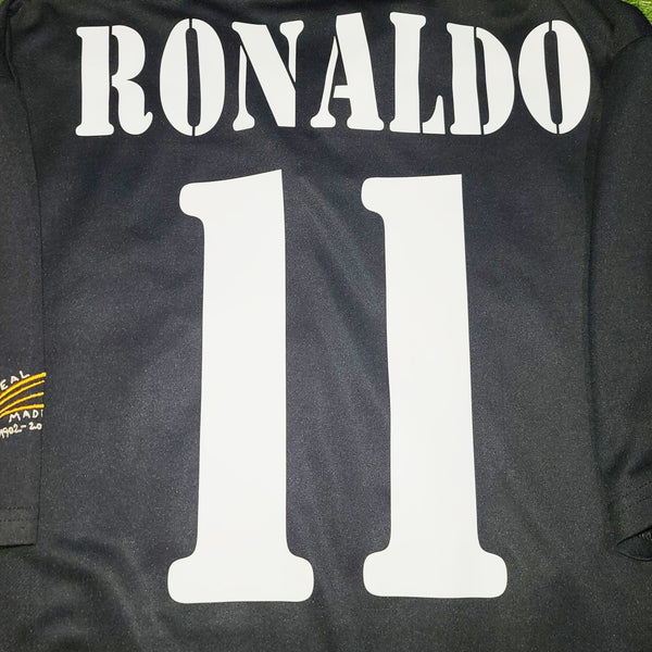 Ronaldo Real Madrid CENTENARY DEBUT SEASON 2002 2003 Away Jersey Shirt L SKU# 156651 ASR001/01 foreversoccerjerseys