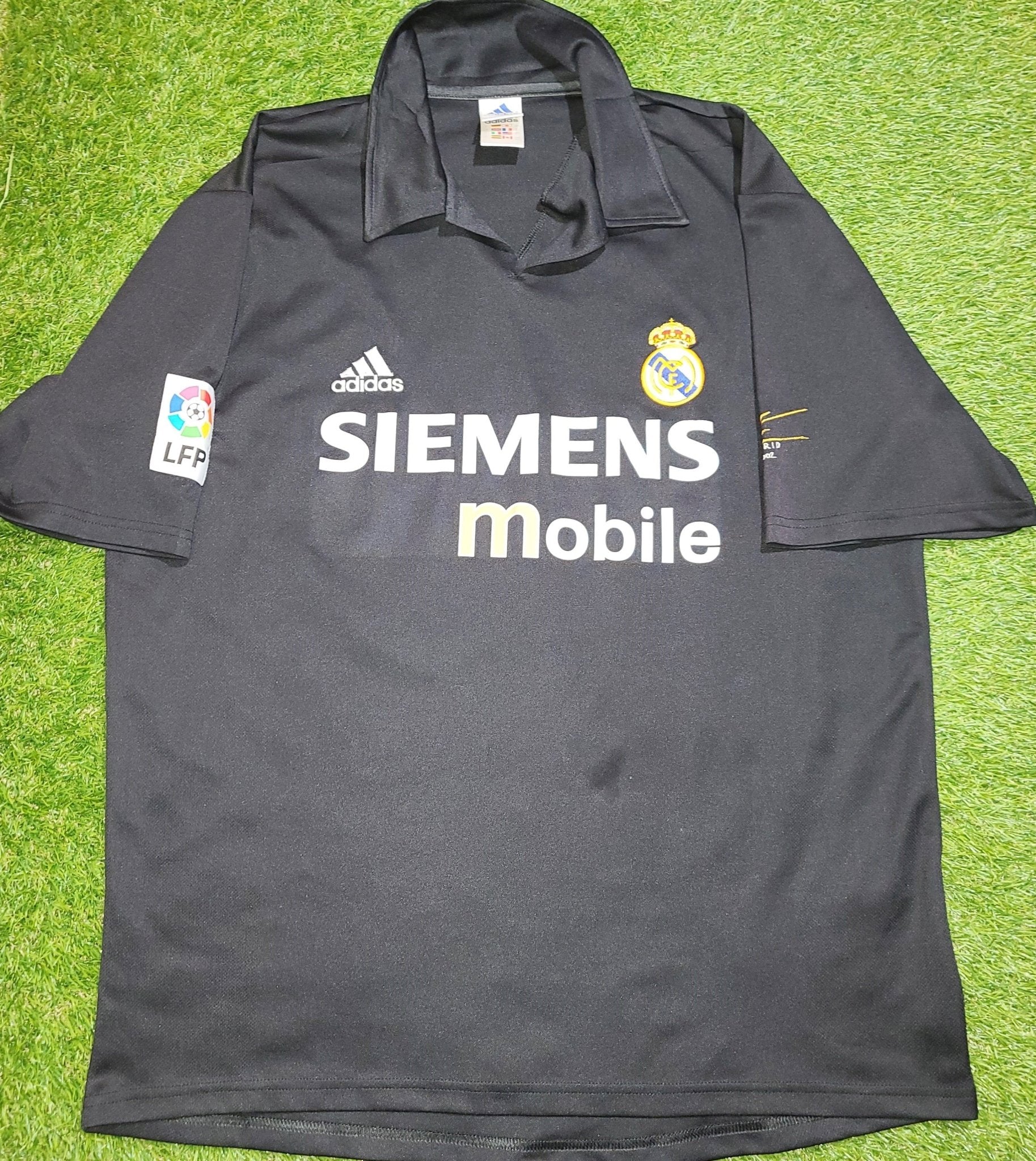 Ronaldo Real Madrid CENTENARY DEBUT SEASON 2002 2003 Away Jersey Shirt L SKU# 156651 ASR001/01 foreversoccerjerseys
