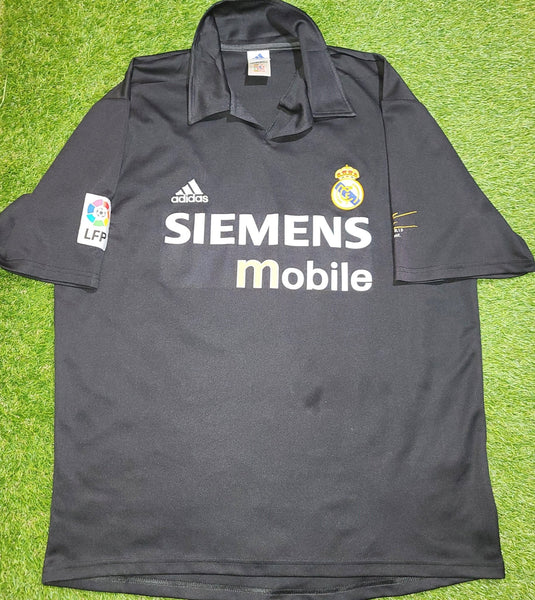 Ronaldo Real Madrid CENTENARY DEBUT SEASON 2002 2003 Away Jersey Shirt L SKU# 156651 ASR001/01 foreversoccerjerseys