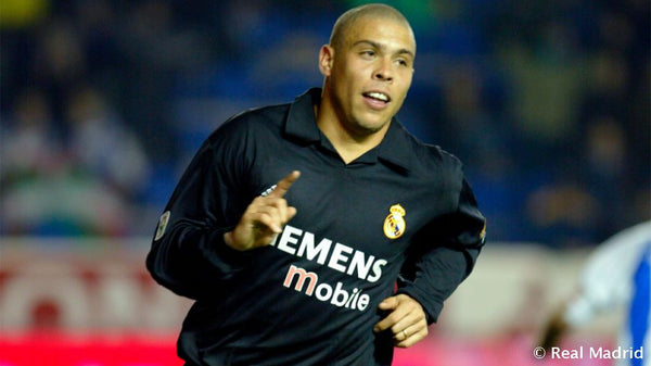 Ronaldo Real Madrid CENTENARY DEBUT SEASON 2002 2003 Away Jersey Shirt L SKU# 156651 ASR001/01 foreversoccerjerseys