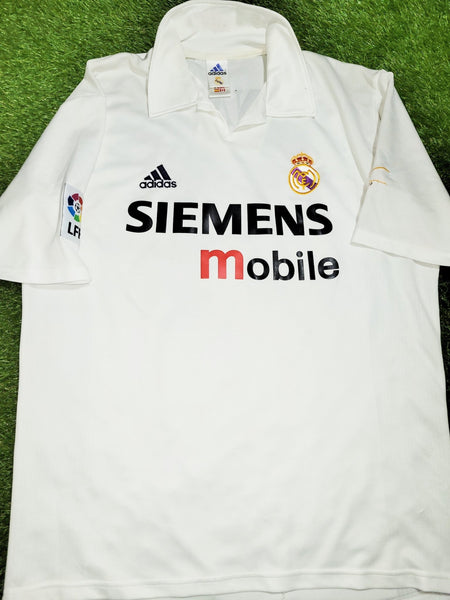 Ronaldo Real Madrid CENTENARY DEBUT SEASON 2002 2003 Home Soccer Jersey Shirt M SKU# 156653 Adidas