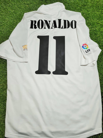 Ronaldo Real Madrid CENTENARY DEBUT SEASON 2002 2003 Home Soccer Jersey Shirt M SKU# 156653 Adidas