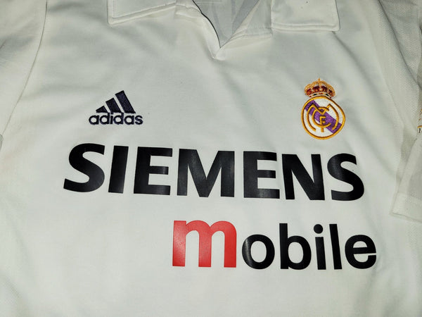 Ronaldo Real Madrid CENTENARY DEBUT SEASON 2002 2003 Home Soccer Jersey Shirt M SKU# 156653 Adidas