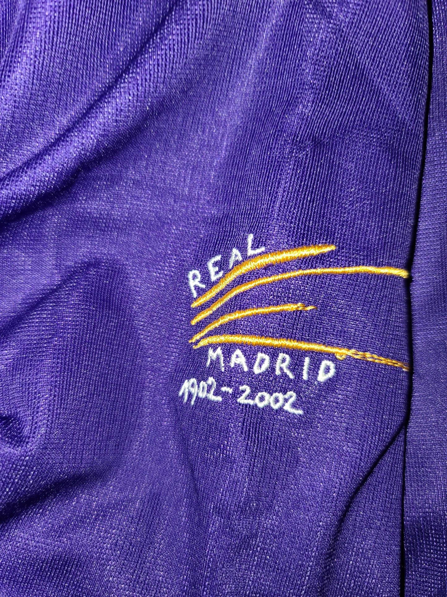 Ronaldo Real Madrid CENTENARY DEBUT SEASON 2002 2003 Third Purple Reversible Jersey Shirt L SKU# 156649 ASR001/05 foreversoccerjerseys