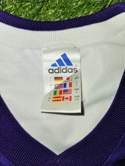 Ronaldo Real Madrid CENTENARY DEBUT SEASON 2002 2003 Third Purple Reversible Jersey Shirt L SKU# 156649 ASR001/05 foreversoccerjerseys