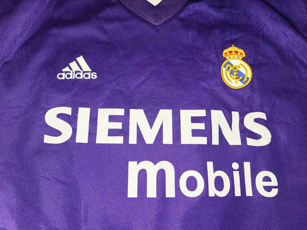Ronaldo Real Madrid CENTENARY DEBUT SEASON 2002 2003 Third Purple Reversible Jersey Shirt L SKU# 156649 ASR001/05 foreversoccerjerseys