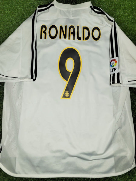 Ronaldo Real Madrid Home 2003 2004 GALACTICOS Jersey Shirt Camiseta XL SKU# 021804 Adidas