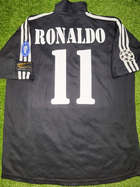 Ronaldo Real Madrid UEFA CENTENARY DEBUT SEASON 2002 2003 Away Jersey Shirt Camiseta L SKU# 134747 ASR001 Adidas