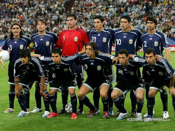 Scaloni Argentina 2006 World Cup MATCH ISSUED Blue Jersey Shirt Camiseta M - foreversoccerjerseys