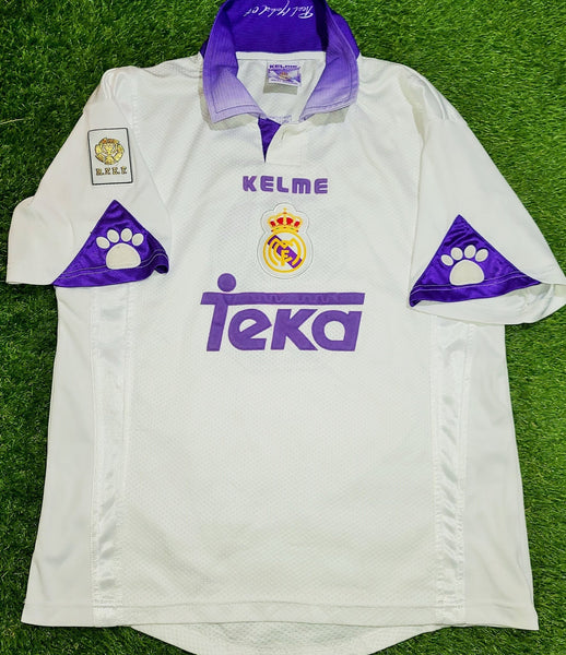 Suker Real Madrid Kelme 1997 1998 PLAYER ISSUE Jersey Camiseta Shirt M foreversoccerjerseys