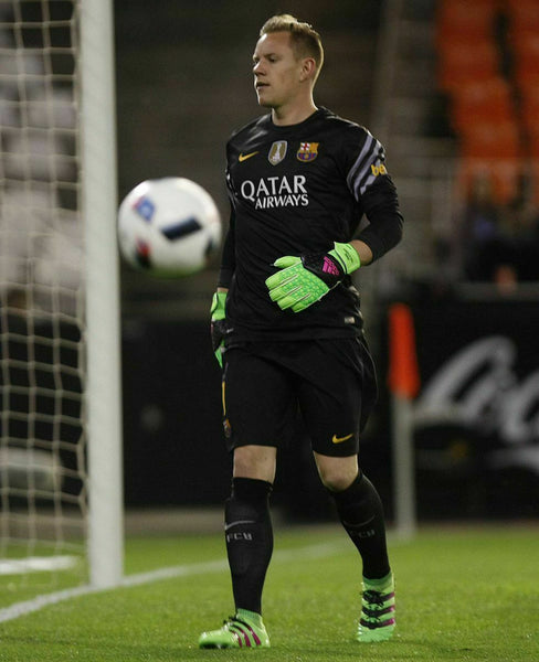 Ter Stegen Barcelona 2015 2016 Match Worn Black Jersey Shirt Trikot - foreversoccerjerseys