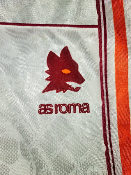 Totti As Roma Asics 1995 1996 Away White Jersey Maglia Shirt XL foreversoccerjerseys