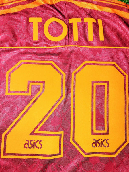 Totti As Roma Asics 1995 1996 Home Soccer Jersey Maglia Shirt M Asics