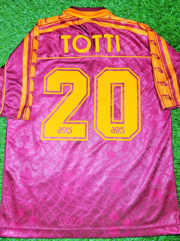 Totti As Roma Asics 1995 1996 Home Soccer Jersey Maglia Shirt M Asics