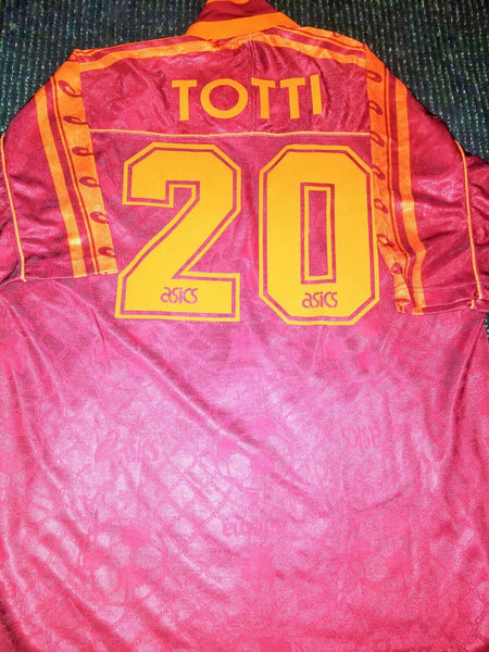 Totti As Roma Asics 1995 1996 Jersey Maglia Shirt XL - foreversoccerjerseys