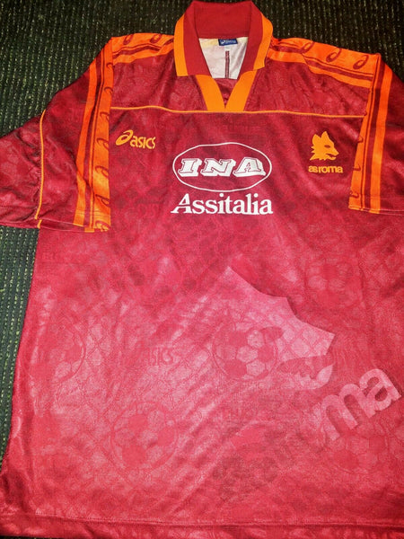 Totti As Roma Asics 1995 1996 Jersey Maglia Shirt XL - foreversoccerjerseys