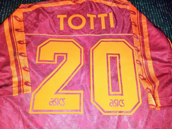 Totti As Roma Asics 1995 1996 Jersey Maglia Shirt XL - foreversoccerjerseys